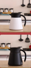 600ml Stainless Steel Thermal Coffee Carafe Double Wall Thermos Carafes for Home, Office, Keep Beverages Hot - garrafa térmica