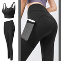 Fitness Women Yoga Set Gym 2-Piece Bras+Seamless Leggings Push Up Pants Exercise Padded Workout Running Suit Sportswear Athletic