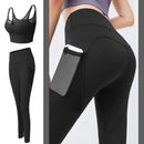 Fitness Women Yoga Set Gym 2-Piece Bras+Seamless Leggings Push Up Pants Exercise Padded Workout Running Suit Sportswear Athletic