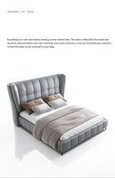 RAMA DYMASTY genuine leather soft bed modern design bed bett, cama fashion king/queen size bedroom furniture