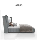 RAMA DYMASTY genuine leather soft bed modern design bed bett, cama fashion king/queen size bedroom furniture