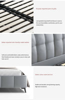 RAMA DYMASTY genuine leather soft bed modern design bed bett, cama fashion king/queen size bedroom furniture