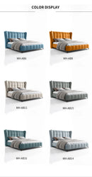 RAMA DYMASTY genuine leather soft bed modern design bed bett, cama fashion king/queen size bedroom furniture