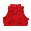 Kids Girls Sport Fitness Workout Tracksuit Outfit Sleeveless Tanks Bra Crop Tops With Shorts Ballet Dance Gymnastics Costume Set