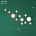 European-style round combination wall decoration mirror wall hanging creative bedroom living room sofa background wall pendant