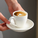 80ml Ceramic Coffee Cup and Saucer Espresso Cups Porcelain Afternoon Teacup Breakfast Milk Mug Cute Pottery Mugs Wholesale