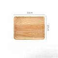 Japanese-Style Wooden Tray Oak Afternoon Tea Dessert Plate Pastry Wooden Dish Kitchen Storage Tray