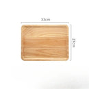 Japanese-Style Wooden Tray Oak Afternoon Tea Dessert Plate Pastry Wooden Dish Kitchen Storage Tray