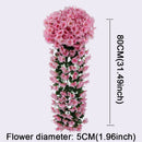 90/80CM Artificial Violet Hanging Flower Vines Plastic Fake Flowers Wall Decor Plants Garland for Wedding Home Garden Decoration