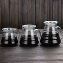 Coffee Carafe, 350/600ml Coffee Clear Glass Kettle Sharing Pot with Lids, Pour Over Coffee Espresso Maker Accessories