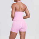 Yoga Shorts Sets Shockproof Sports Women Yoga Vest With Built In Bra Fitness Top Gym Beautiful Back Running Workout