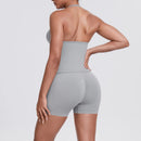 Yoga Shorts Sets Shockproof Sports Women Yoga Vest With Built In Bra Fitness Top Gym Beautiful Back Running Workout