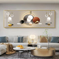 Chinese Style Golden Leaves Deer Canvas Painting Feathers Wall Art Feng Shui Mountain Posters and Prints Living Room No Frame
