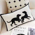 30x50/45x45CM French Retro Throw Pillow Cover Black Luxury Stamping Waist Cushion Cover Decor Home Decorative Pillowcase 2025