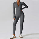 Winter Outfit Set Fleece Yoga Jumpsuits for Women Bodysuit Longsleeve Sport Overall Fitness One-Piece Suit Gym Workout Tracksuit