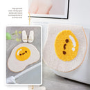 Cute Bath Mat Bathroom Non-slip Soft Rug For Showers Creative Eggs Plush Microfibre Super Absorbent Plush Rug Kids Bedroom Decor