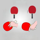 Table Tennis Racket Set with 5-ball Double Racket Beginner Training 2 Sets of Pen-hold and Backhand Racket