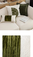 30x50/45x45cm Green Bamboo Throw Pillowcover Chinese Style National Styl Cushion Cover Embroidery Splicing Decoration Pillowcaer