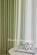 Japanese Minimalism Luxury Chenille Curtians for Living Dining Room Bedroom High-end Embroidery Shading Cortinas Customize