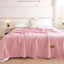 100% Bamboo Fiber Blanket Cooling Antibacterial Towel Quilt Summer Solid Color Bedding For Children Single Double Bed Blanket