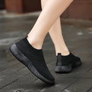 Women's Shoes Lightweight Breathable Mesh Slip-On Sneakers Black White Sport Running for Casual Party Fashion Ladies Shoes