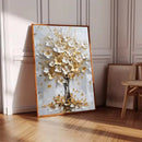 Golden Blossom Tree Orange Pink Flower Bouquet Canvas Painting Print Poster Wall Art Picture for Living Room Home Decoration