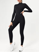 Winter Outfit Set Fleece Yoga Jumpsuits for Women Bodysuit Longsleeve Sport Overall Fitness One-Piece Suit Gym Workout Tracksuit