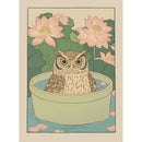 Japanese Bathroom Art Poster Cute Animals in Bathtub Canvas Printed Decorative Painting, Used for Bathroom Decoration, Frameless