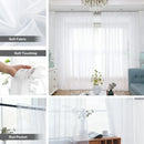 Home Decor White Tulle Sheer Curtains for Living Room Bedroom Dining Decor Window Semi Shading Treatment Voile Drape Luxury Door