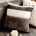 French Retro Waist Cushion Cover 45x45 Bow Embroidery Black and White Striped Throw Pillow Case Living Room Bed Sofa Home Decor