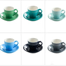 80ml Ceramic Coffee Cup and Saucer Espresso Cups Porcelain Afternoon Teacup Breakfast Milk Mug Cute Pottery Mugs Wholesale