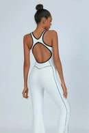 Women Jumpsuits Flare Pants Yoga Sets Workout Clothing Bodysuit with Pad Activewear