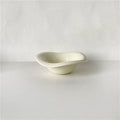 Ins Ceramic Saucer Korean Style Dessert Yogurt Oats Bowl Cream Color Fruit Salad Container Food Display Plate Kitchen Utensils