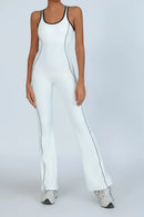 Women Jumpsuits Flare Pants Yoga Sets Workout Clothing Bodysuit with Pad Activewear
