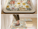 Carpet for Kitchen Floor Mat Pvc Leather Waterproof Non-slip Foot Mats Oil-proof Long Rug Spring Flower Home Decoration Rugs