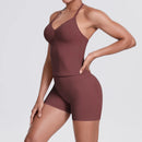 Yoga Shorts Sets Shockproof Sports Women Yoga Vest With Built In Bra Fitness Top Gym Beautiful Back Running Workout
