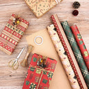 Retro Single-sided Wrapping Paper Kraft Christmas New Year Gift Packaging Paper DIY Craft Paper for Party Birthday Holiday
