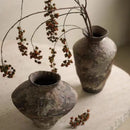 Ceramic Vase Coarse Ceramic Vase Flower Arrangement Retro Handmade Wabi Sabi Style Dry Flowers Zen Flower Arrangement