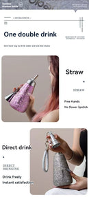 Pure Titanium Water Bottle Long Lasting Hot Thermos Luxury Fashion Thermal Bottles Thermo Liter Cold Mugs Insulated Coffee Cups