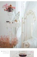 French Style Side Tables White Lace Sofa End Tables for Living Room Bedside Flower Stand Minimalist Balcony Plant Display Rack