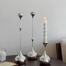 Silver Candle Holder, Metal Candlestick Romantic Art Table Decoration For Home Dining , Wedding Photography Props