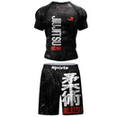 MMA Compression Fitness Wear Men Jiu Jitsu Rashguard Sportsuit Muay Thai MMA Shorts Rash Guard Boxing Shirts Bjj Gym Clothing