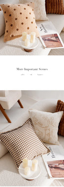 30x50/45x45CM Light Luxury Throw Pillow Cover Brown French Stamping Waist Cushion Cover Decor Home Decorative Pillowcase