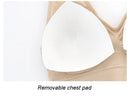 1 Pcs Women's Breathable Sports Vest Bra Sweat-absorbent Shockproof Pad Sports Top Track And Field Gym Running Fitness