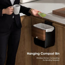 3.2 Gallon Large Compost Bin with Lid, Under Sink Hanging Trash Can, Odor Proof Waste Cabinet for Kitchen Office Bathroom