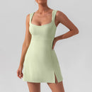 Fitness Suits Yoga Jumpsuits with Chest Pads Tennis Running Short Skirts Sportswear for Women Gym Sports Sets Workout Bodysuits