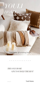 30x50/45x45CM Light Luxury Throw Pillow Cover Brown French Stamping Waist Cushion Cover Decor Home Decorative Pillowcase