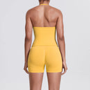 Yoga Shorts Sets Shockproof Sports Women Yoga Vest With Built In Bra Fitness Top Gym Beautiful Back Running Workout