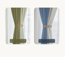 Japanese Minimalism Luxury Chenille Curtians for Living Dining Room Bedroom High-end Embroidery Shading Cortinas Customize