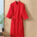 100% Cotton Kimono Bathrobe Gown Spring Autumn New Robe Home Dressing Gown Spring Autumn New Sleepwear Loungewear Negligee